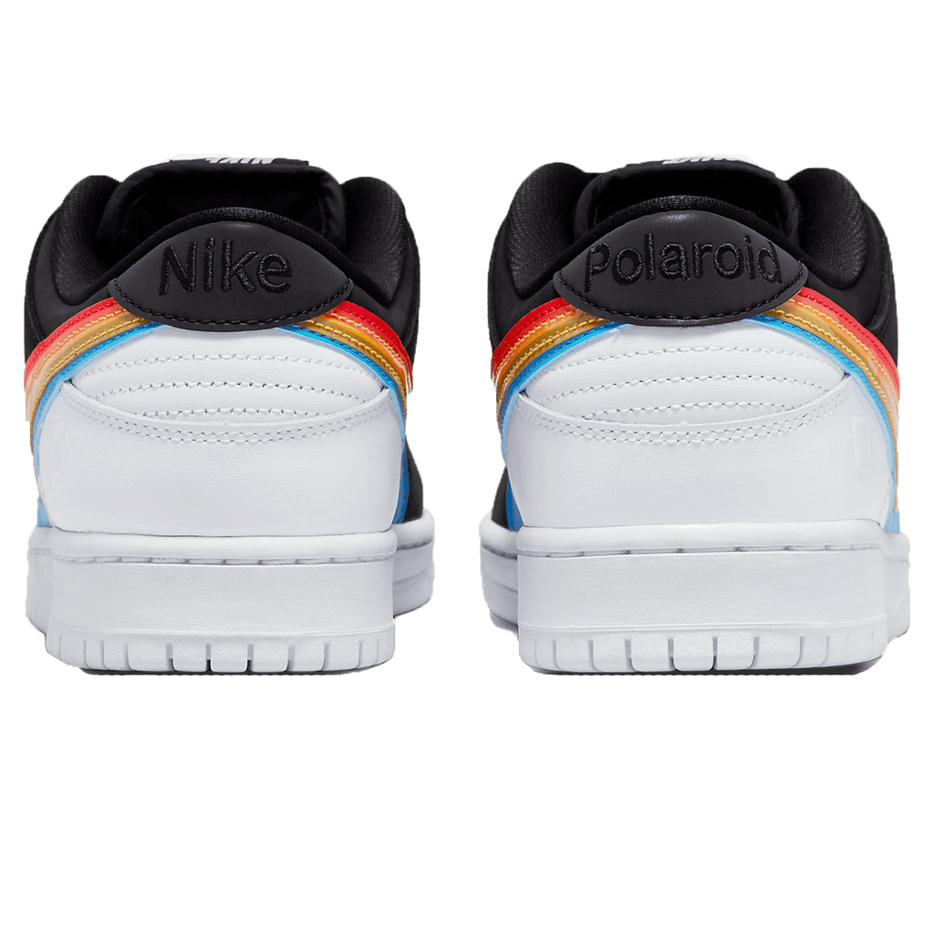 Polaroid x Nike SB Dunk Low trainers top view showing laces