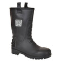 Portwest FW75 Neptune Fur Lined Waterproof Rigger Low Wellington Boots S5 CI Black / Tan