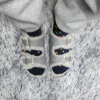 Nuoceans Fluff Grey White Vegan Sandals