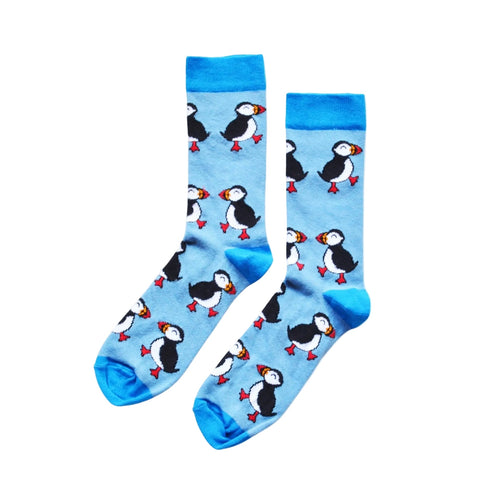 Bare Kind Save the Puffins Bamboo Socks