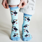 Bare Kind Save the Puffins Bamboo Socks