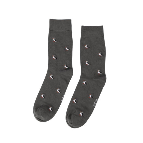 Bare Kind Save the Puffin Small Motif Bamboo Socks