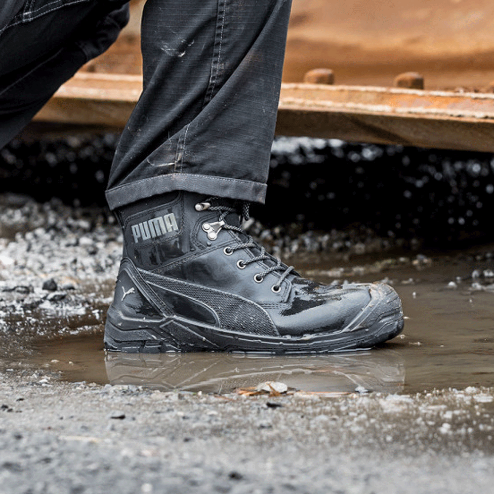 Puma Conquest High S3 WR HRO SRC Safety Work Safety Boots Black / Stone