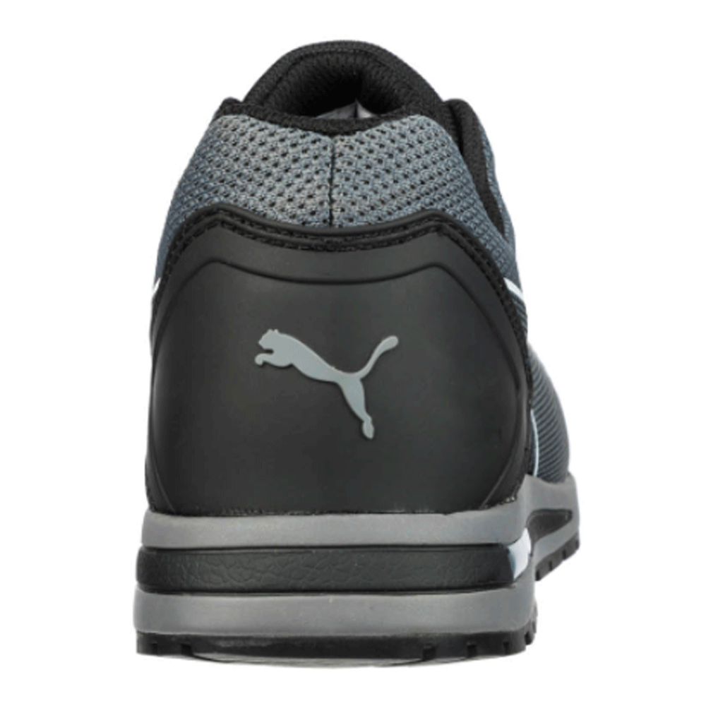 Puma Elevate Knit Low S1P ESD HRO SRC Safety Work Safety Trainers Shoe Black / Grey / Blue / Green