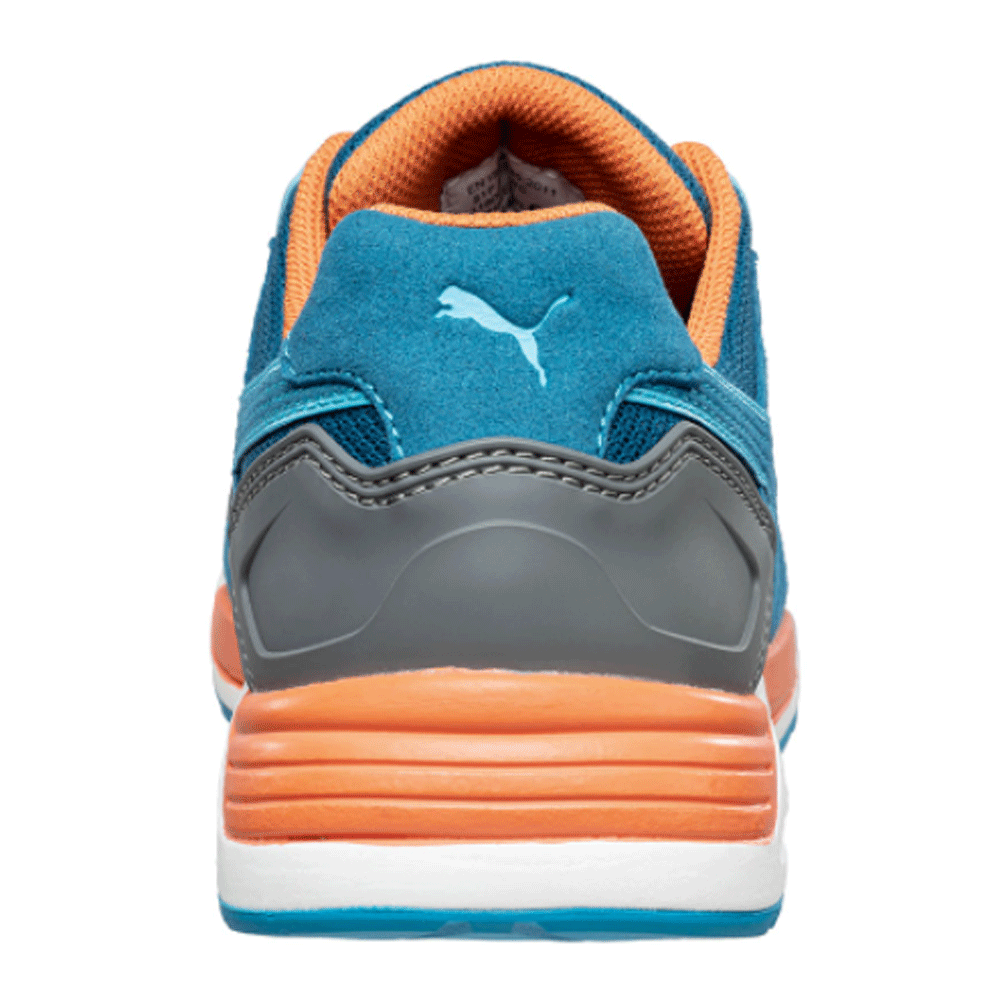 Puma Frontside Low S1P ESD HRO SRC Safety Trainers Shoe Blue / Brown / Ivy