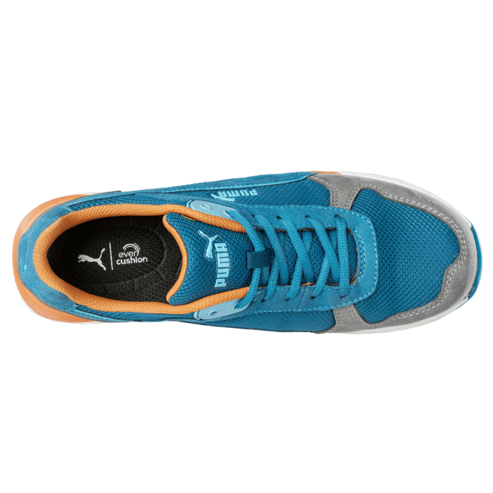 Puma Frontside Low S1P ESD HRO SRC Safety Trainers Shoe Blue / Brown / Ivy