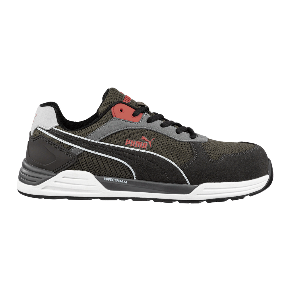 Puma Frontside Low S1P ESD HRO SRC Safety Trainers Shoe Blue / Brown / Ivy