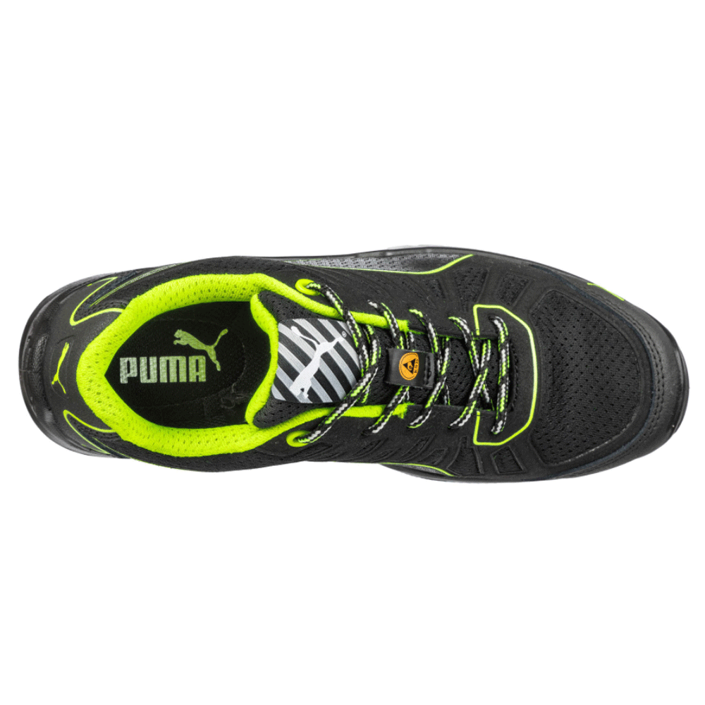 Puma Fuse TC Low S1P ESD SRC Safety Work Safety Trainers Shoe Black / Green