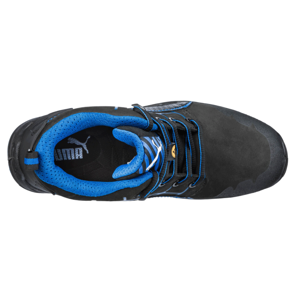 Puma Krypton Mid S3 ESD SRC Safety Work Safety Boots Black / Blue