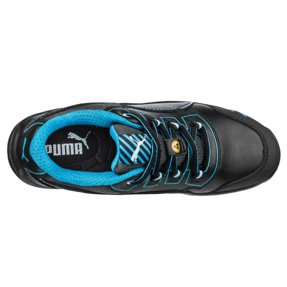 Puma Niobe Low Womens S3 ESD SRC Safety Work Safety Trainers Shoe Black / Blue