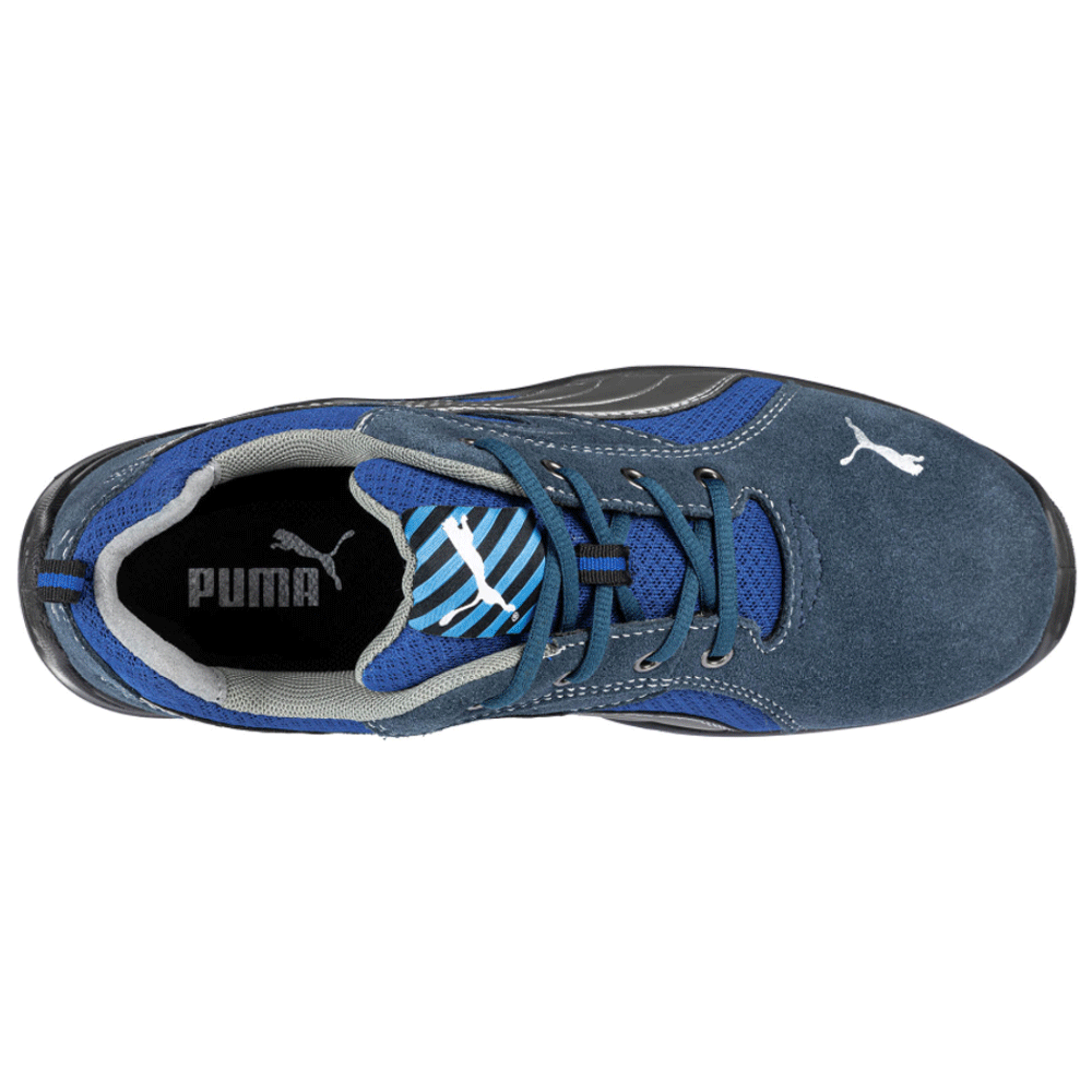 Puma Omni Low S1P SRC Safety Work Safety Trainers Shoe Blue / Silver
