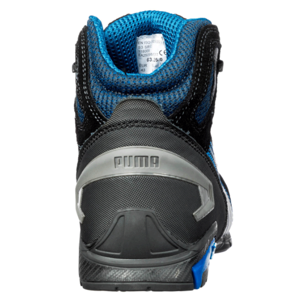 Puma Rio Mid S3 SRC Safety Toe Cap Work Safety Boots Black / Blue