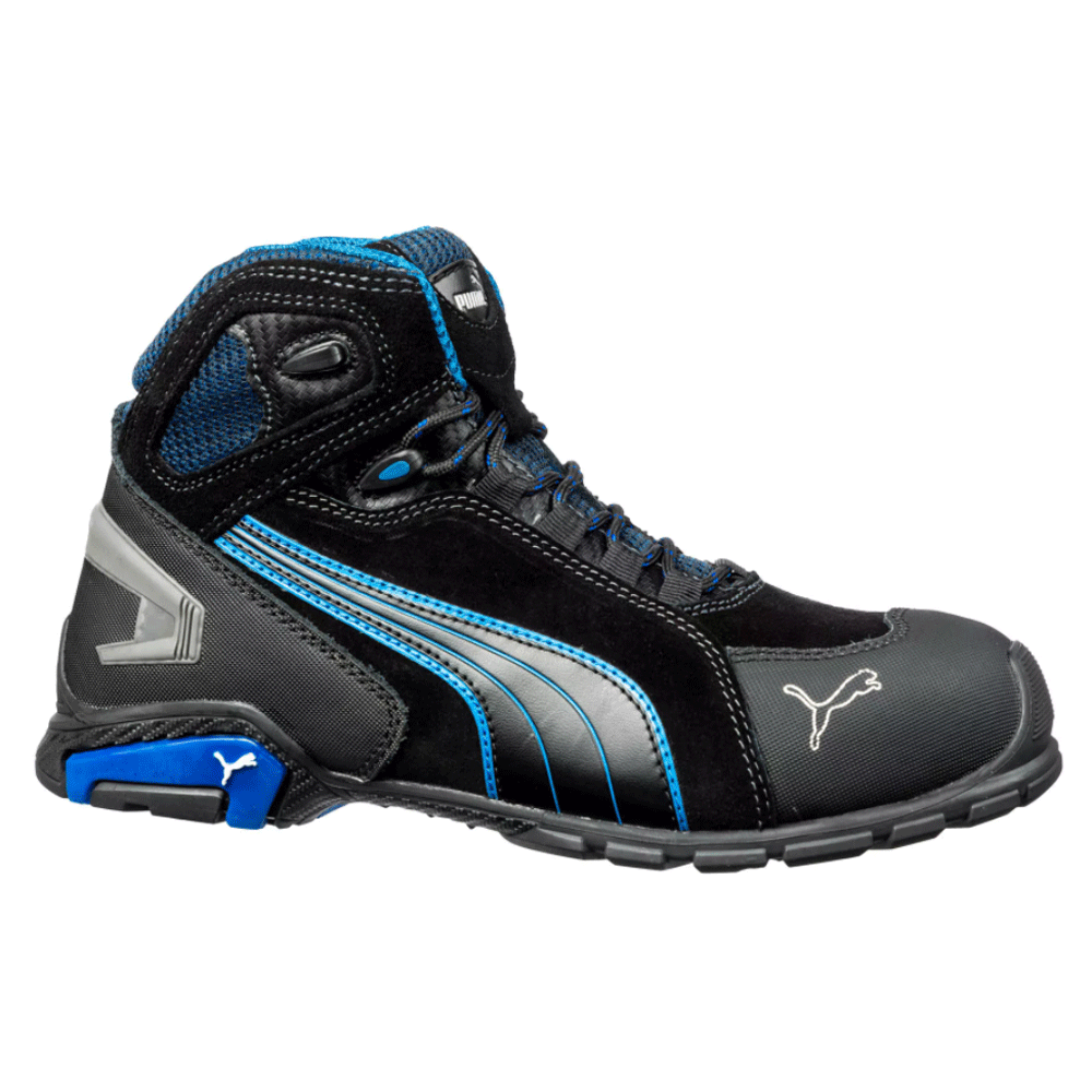 Puma Rio Mid S3 SRC Safety Toe Cap Work Safety Boots Black / Blue