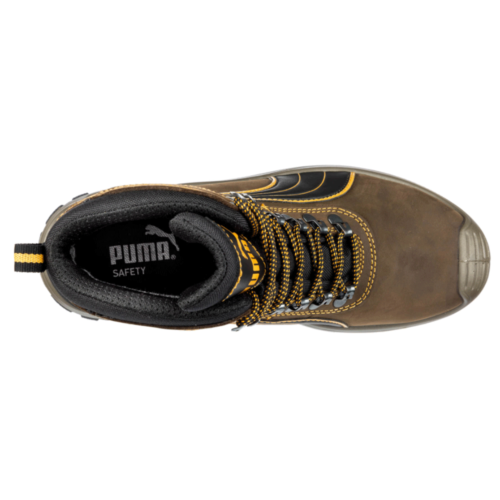 Puma Sierra Nevada Mid S3 WR HRO SRC Safety Work Safety Boots Brown / Grey