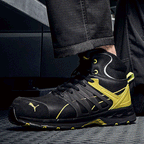 Puma Velocity 2.0 Mid S3 ESD HRO SRC Safety Work Safety Boots Black / Yellow