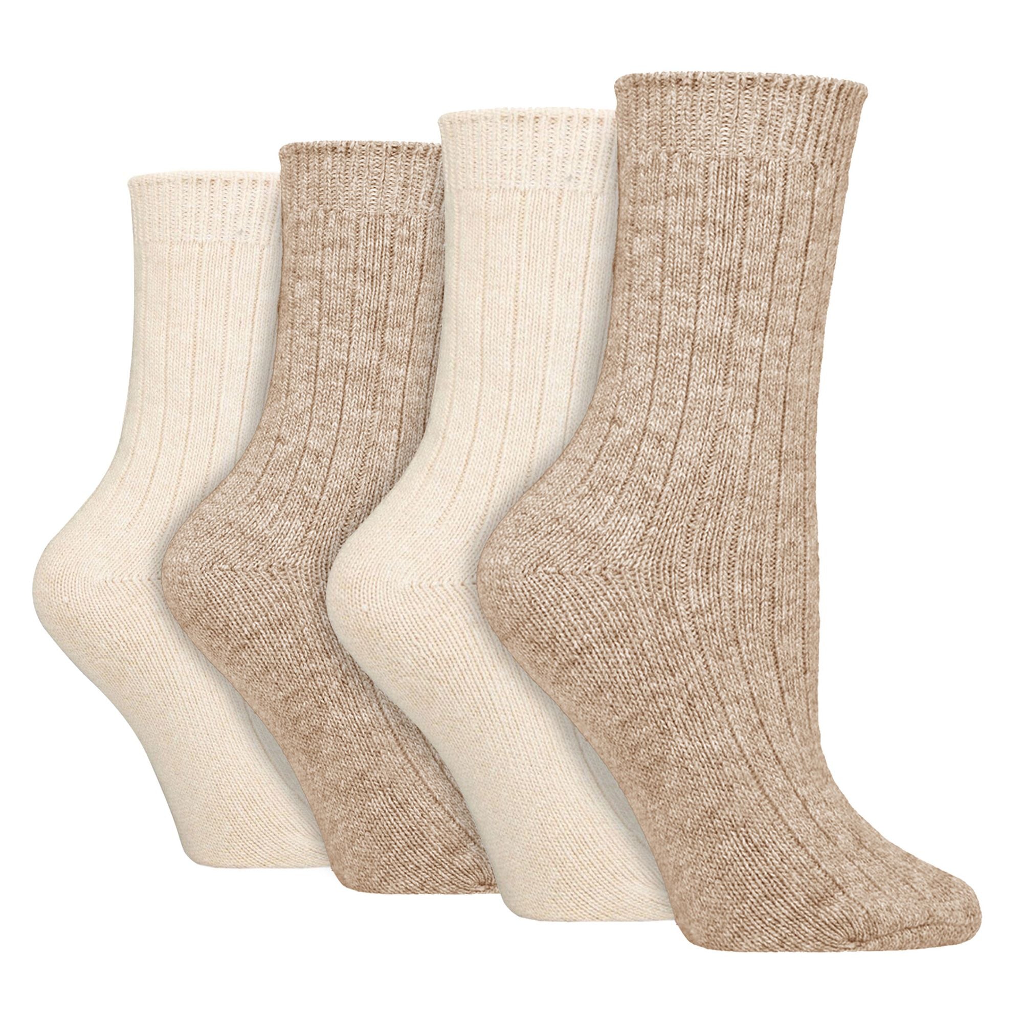 Wildfeet 4 Pack Womens Cashmere Boot Socks