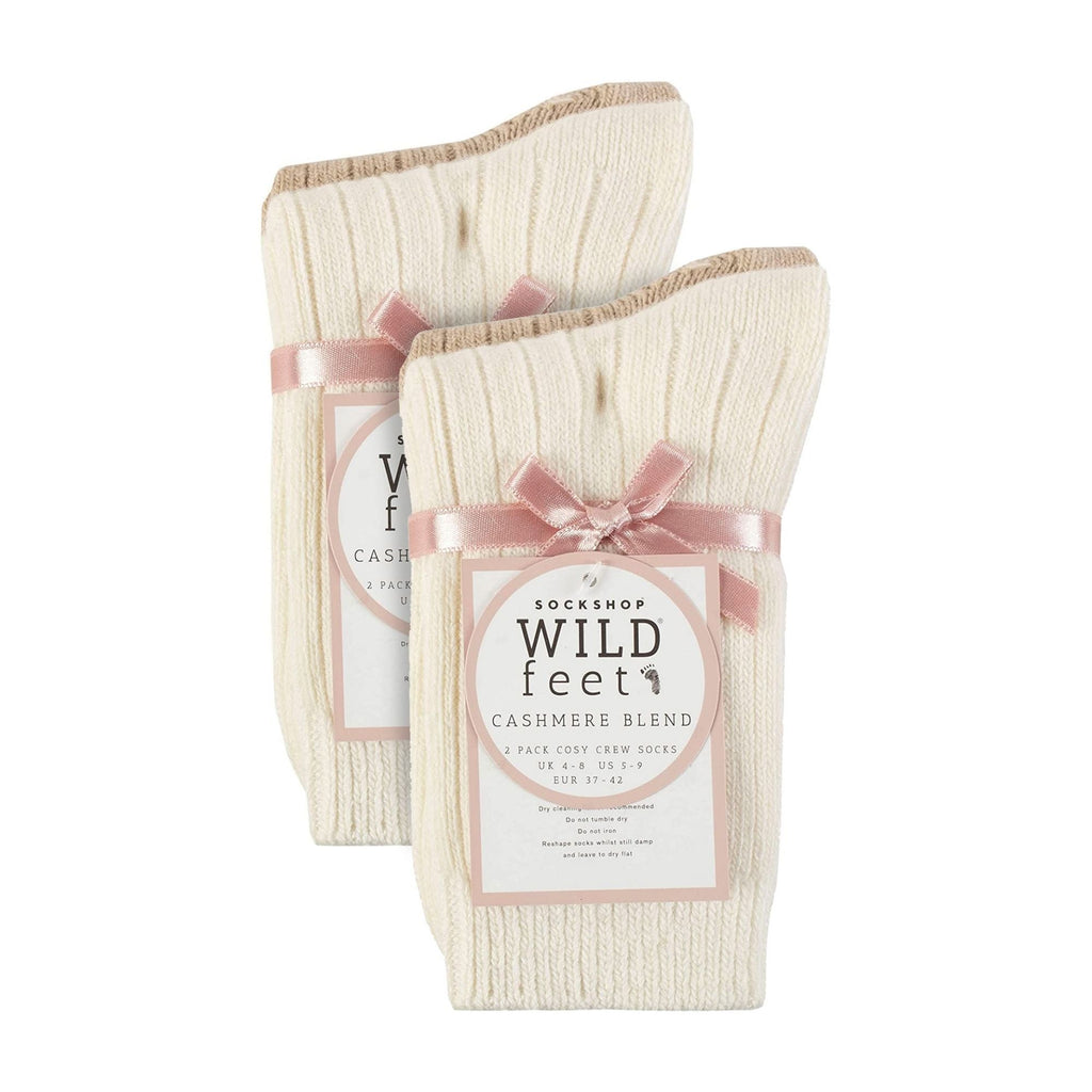 Wildfeet 4 Pack Womens Cashmere Boot Socks