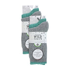 Wildfeet 4 Pack Womens Cable Knit and Lurex Glitter Socks