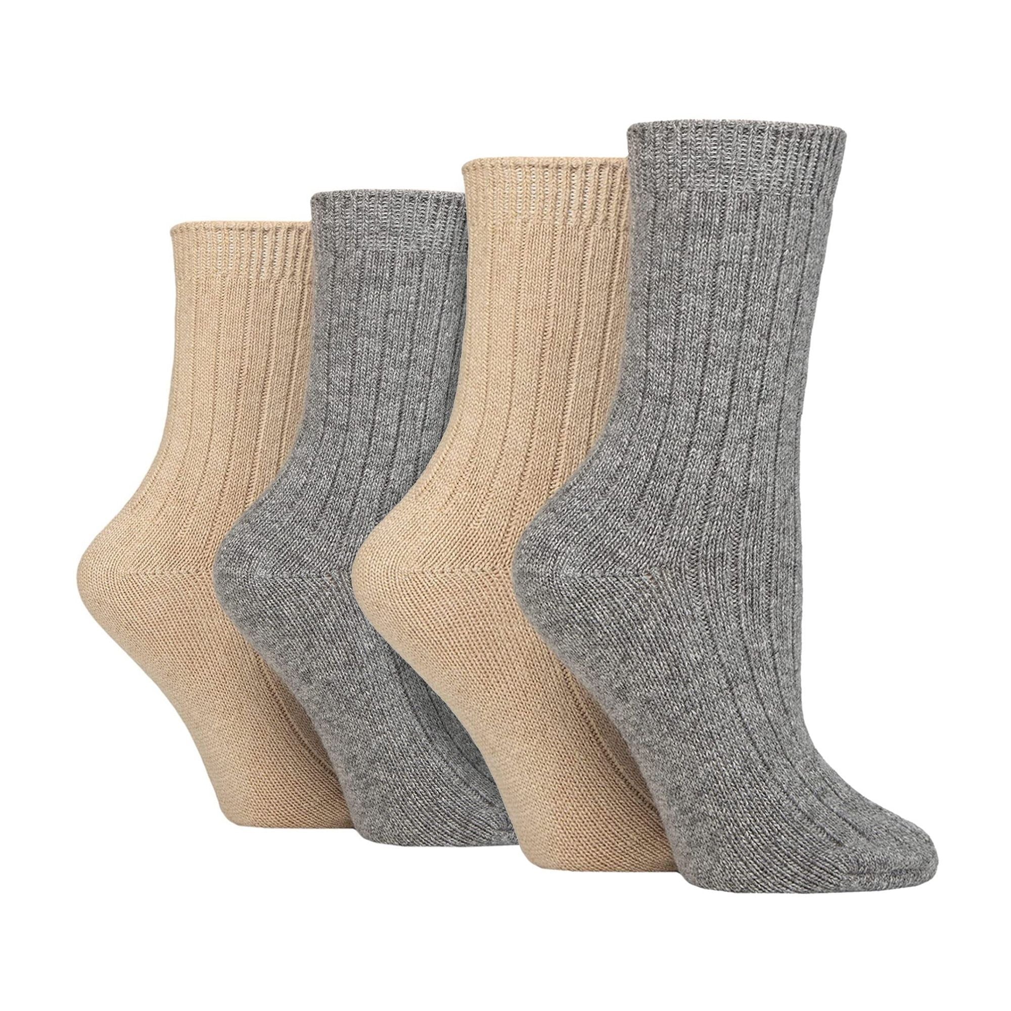 Wildfeet 4 Pack Womens Cashmere Boot Socks