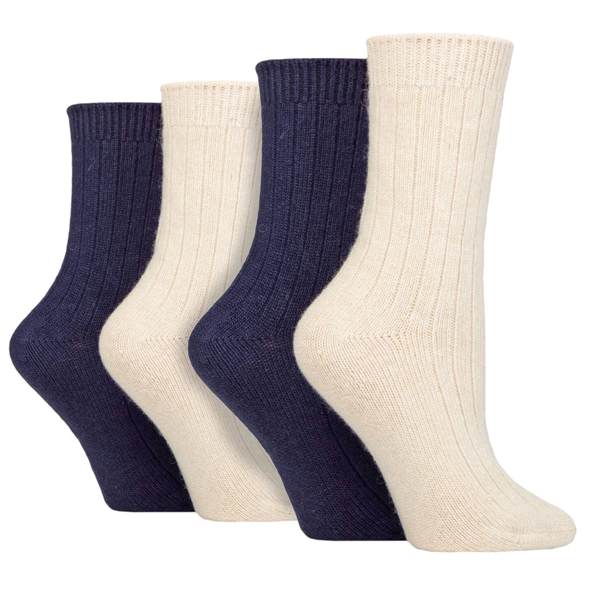 Wildfeet 4 Pack Womens Cashmere Boot Socks