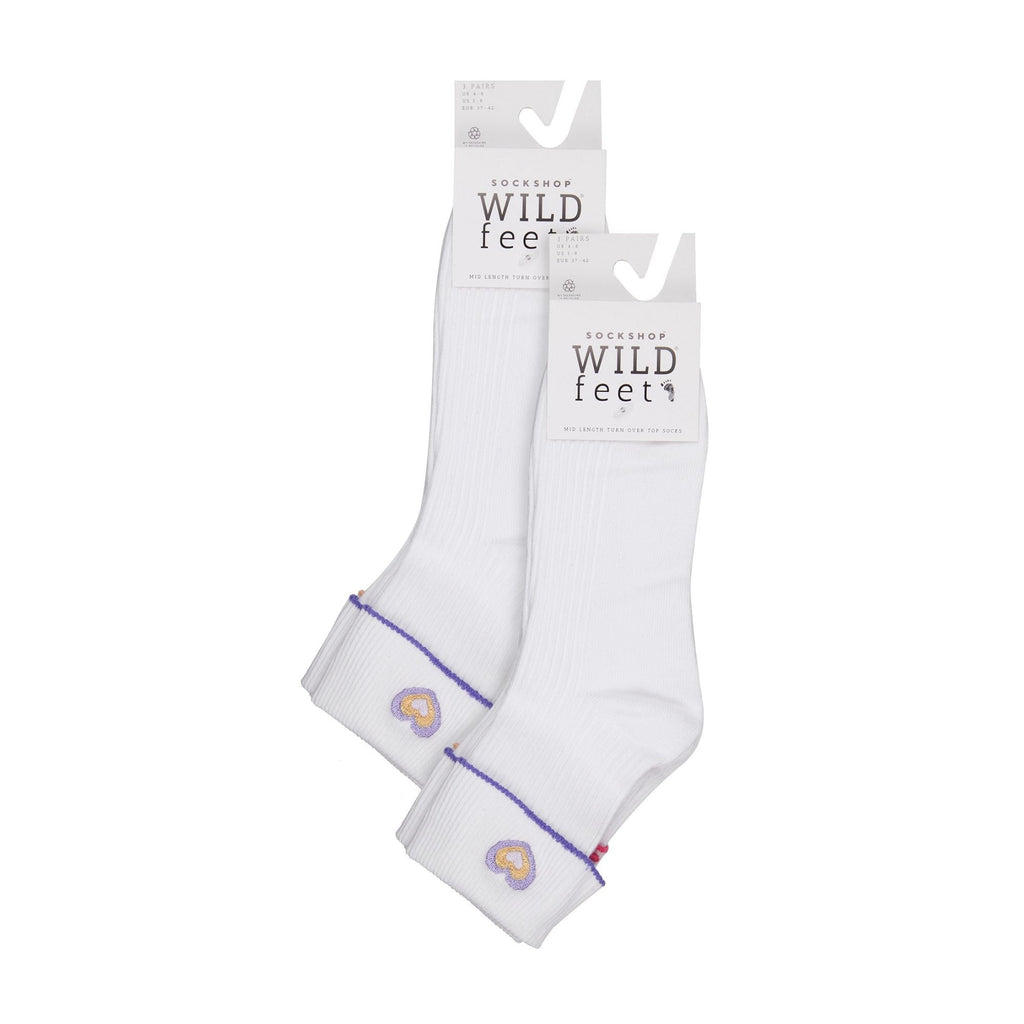 Wildfeet 6 Pair Womens Turn Over Lounge Socks