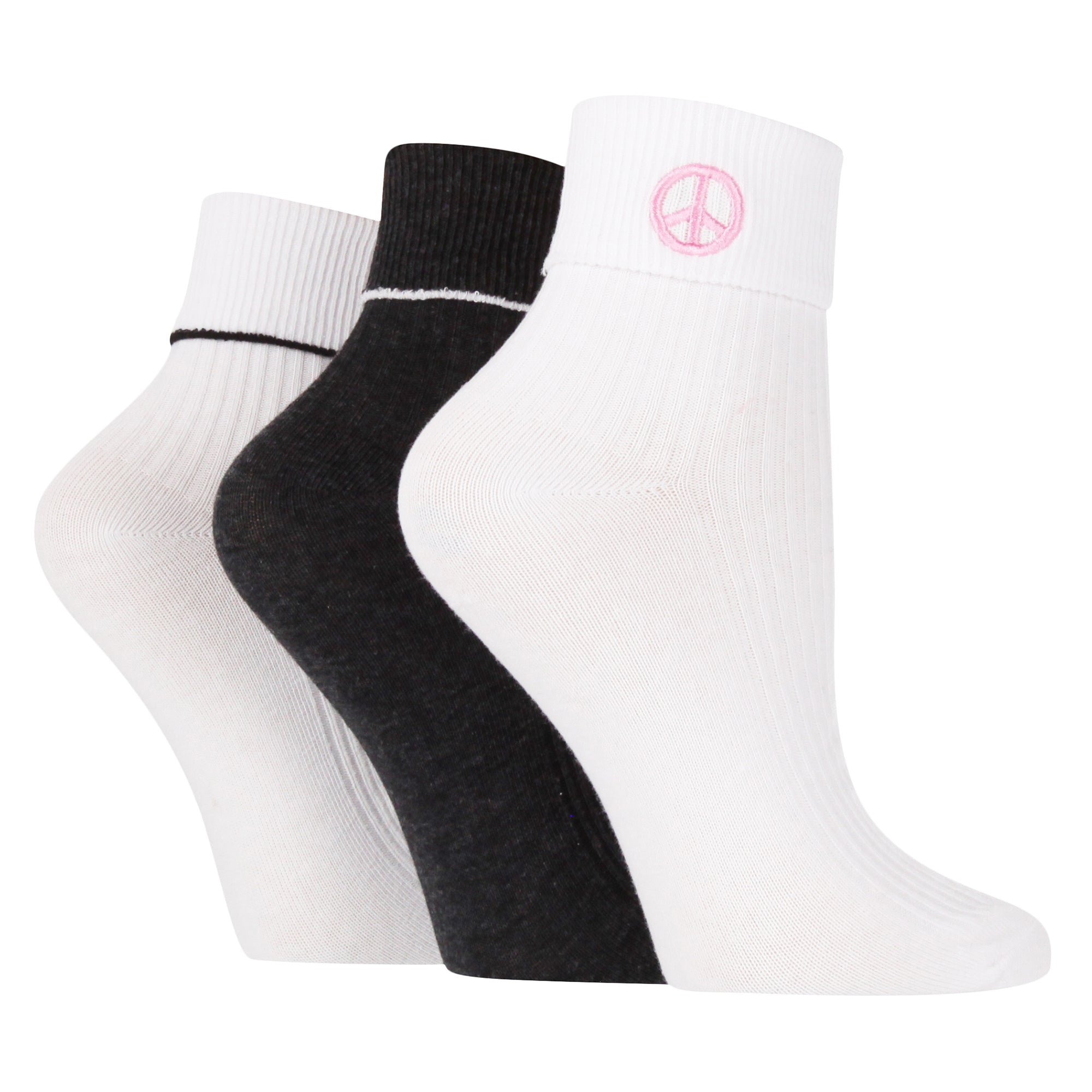 Wildfeet 6 Pair Womens Turn Over Lounge Socks