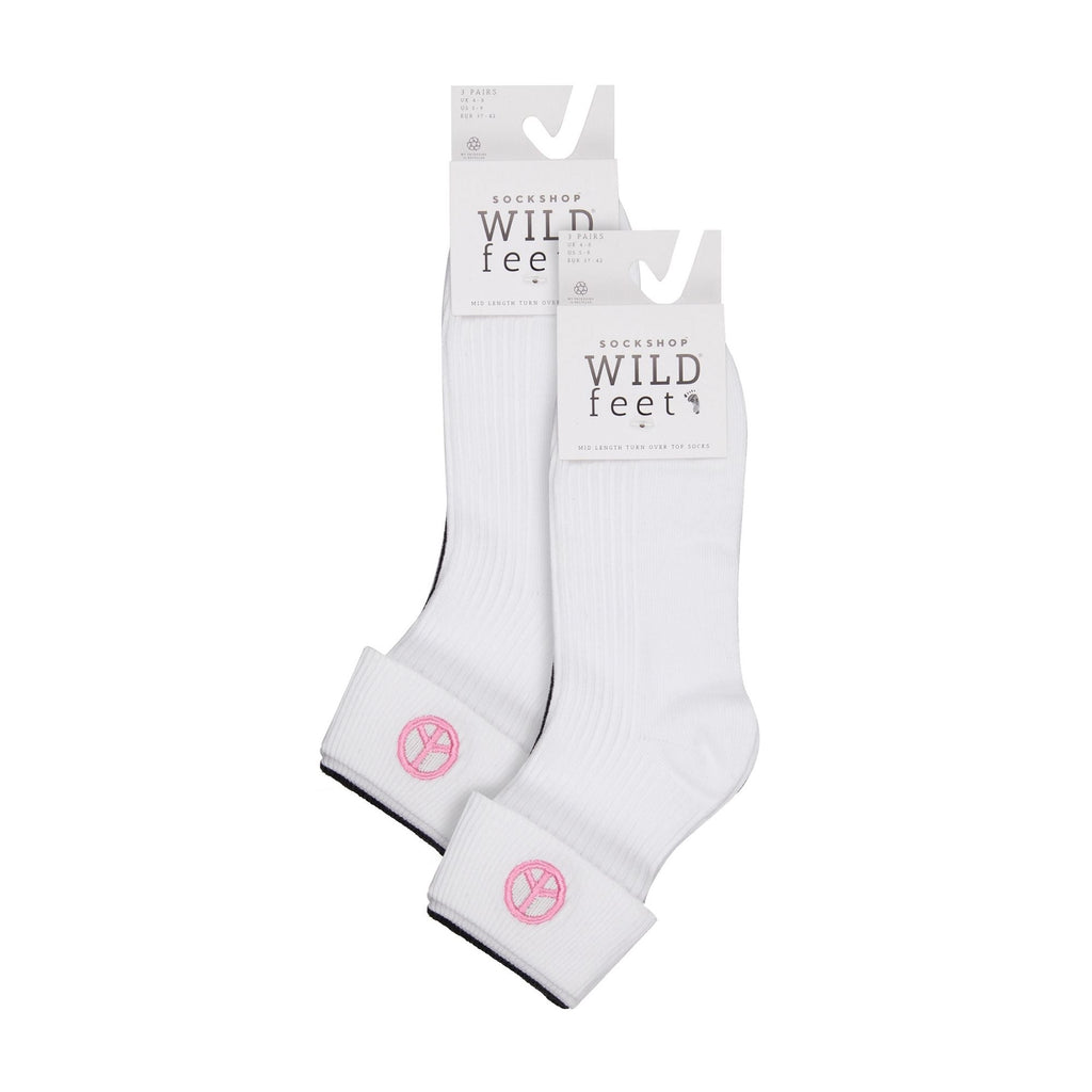 Wildfeet 6 Pair Womens Turn Over Lounge Socks