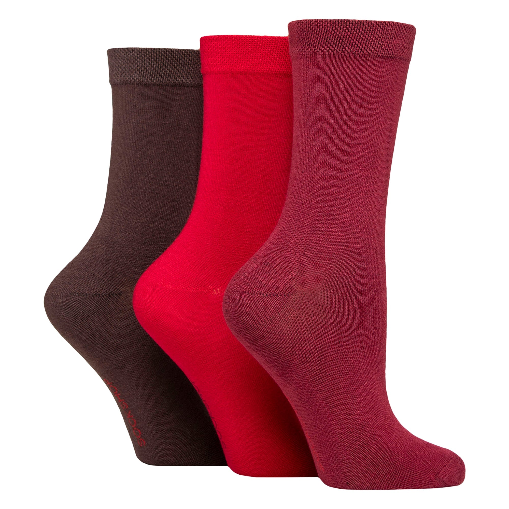 SOCKSHOP 3 Pack Womens Plain Bamboo Socks Socks