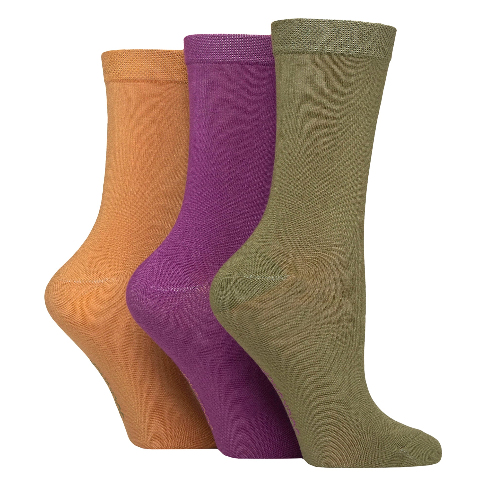 SOCKSHOP 3 Pack Womens Plain Bamboo Socks Socks