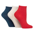 SOCKSHOP 3 Pack Womens Plain Bamboo Anklet Socks