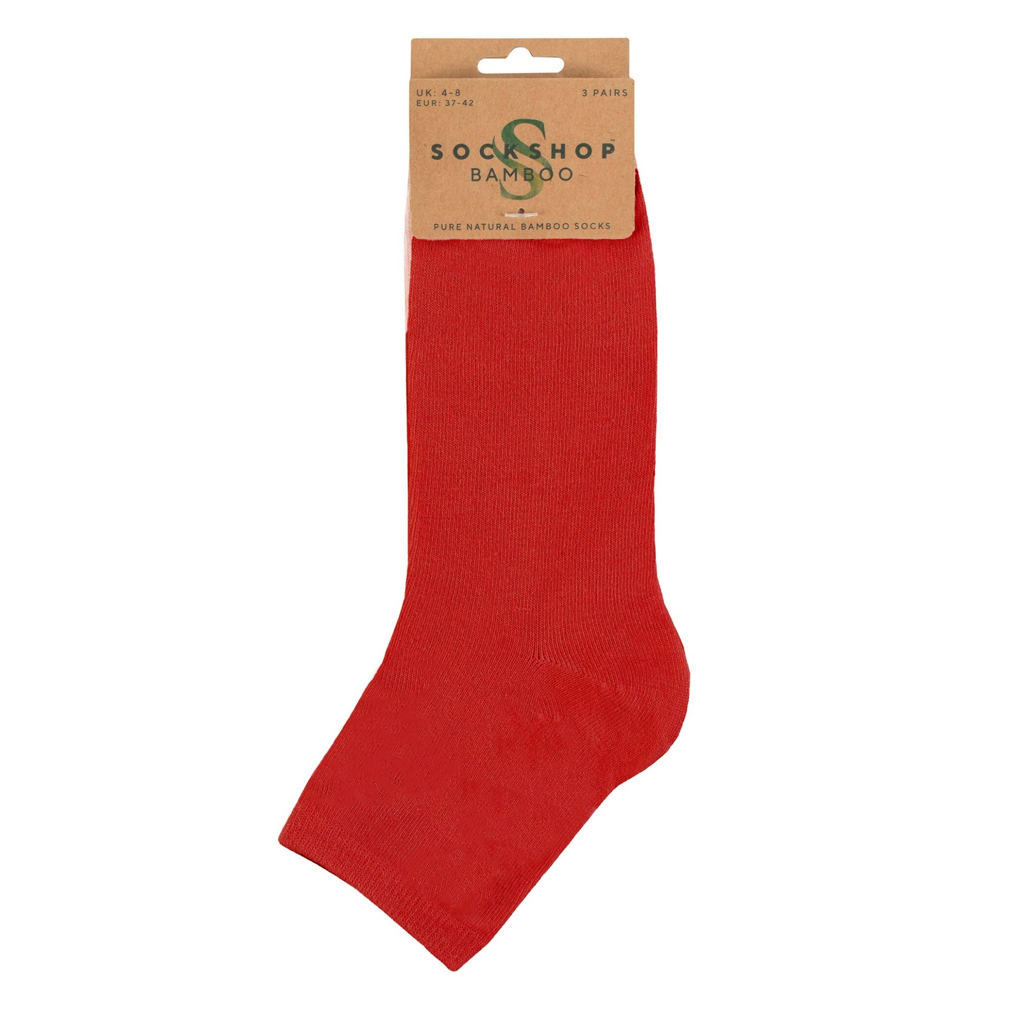 SOCKSHOP 3 Pack Womens Plain Bamboo Anklet Socks