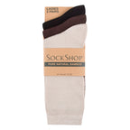 SOCKSHOP 3 Pack Womens Plain Bamboo Socks Socks