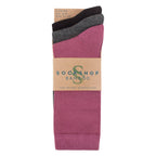 SOCKSHOP 3 Pack Womens Plain Bamboo Socks Socks