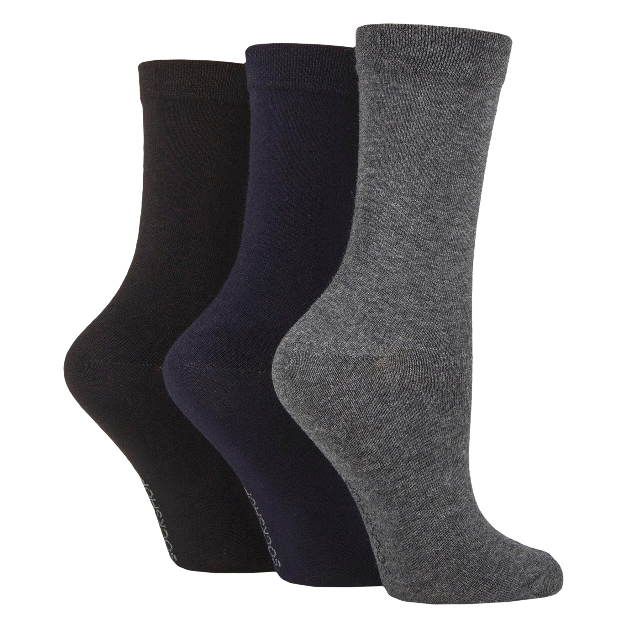 SOCKSHOP 3 Pack Womens Plain Bamboo Socks Socks