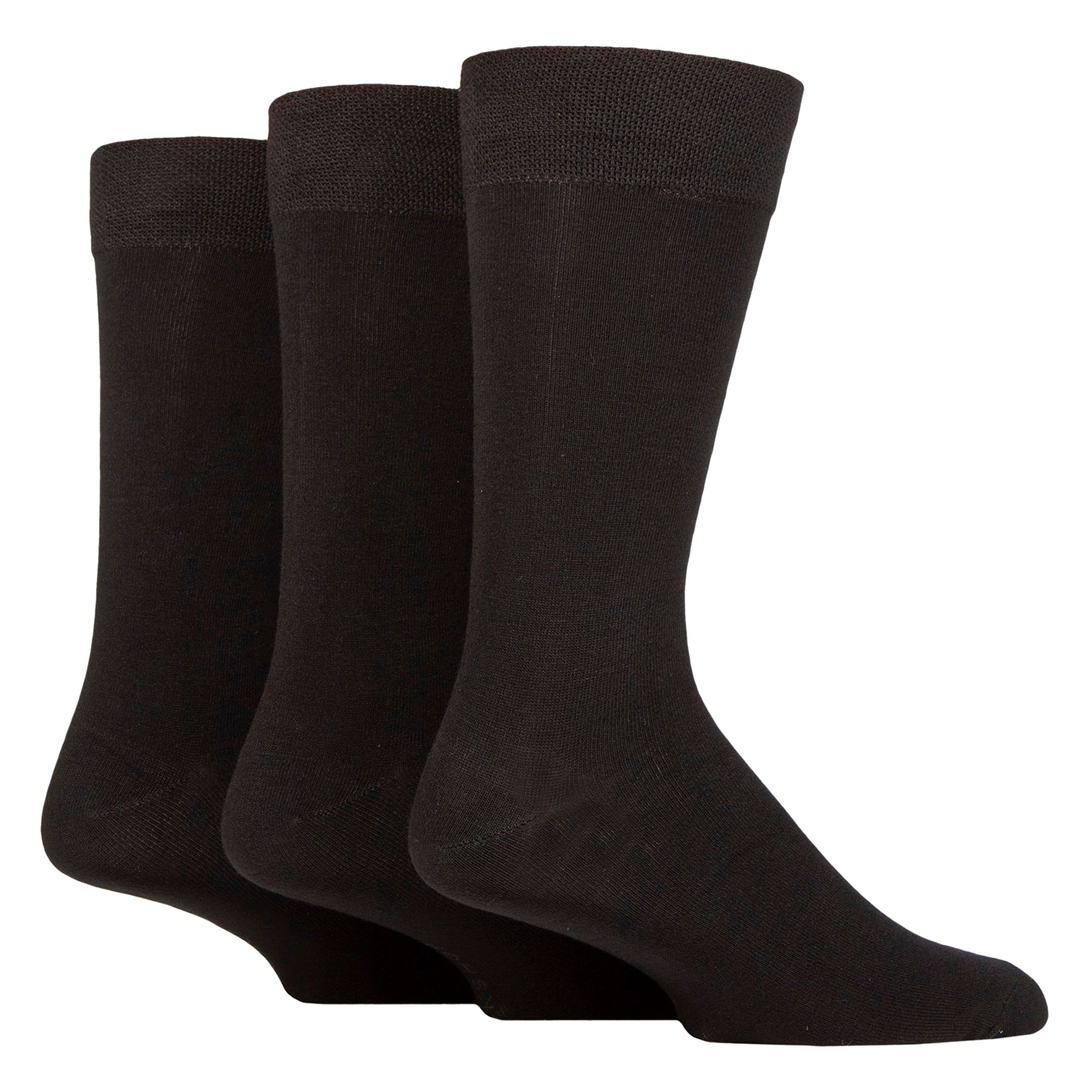 SOCKSHOP 3 Pack Mens Plain and Patterned Bamboo Socks