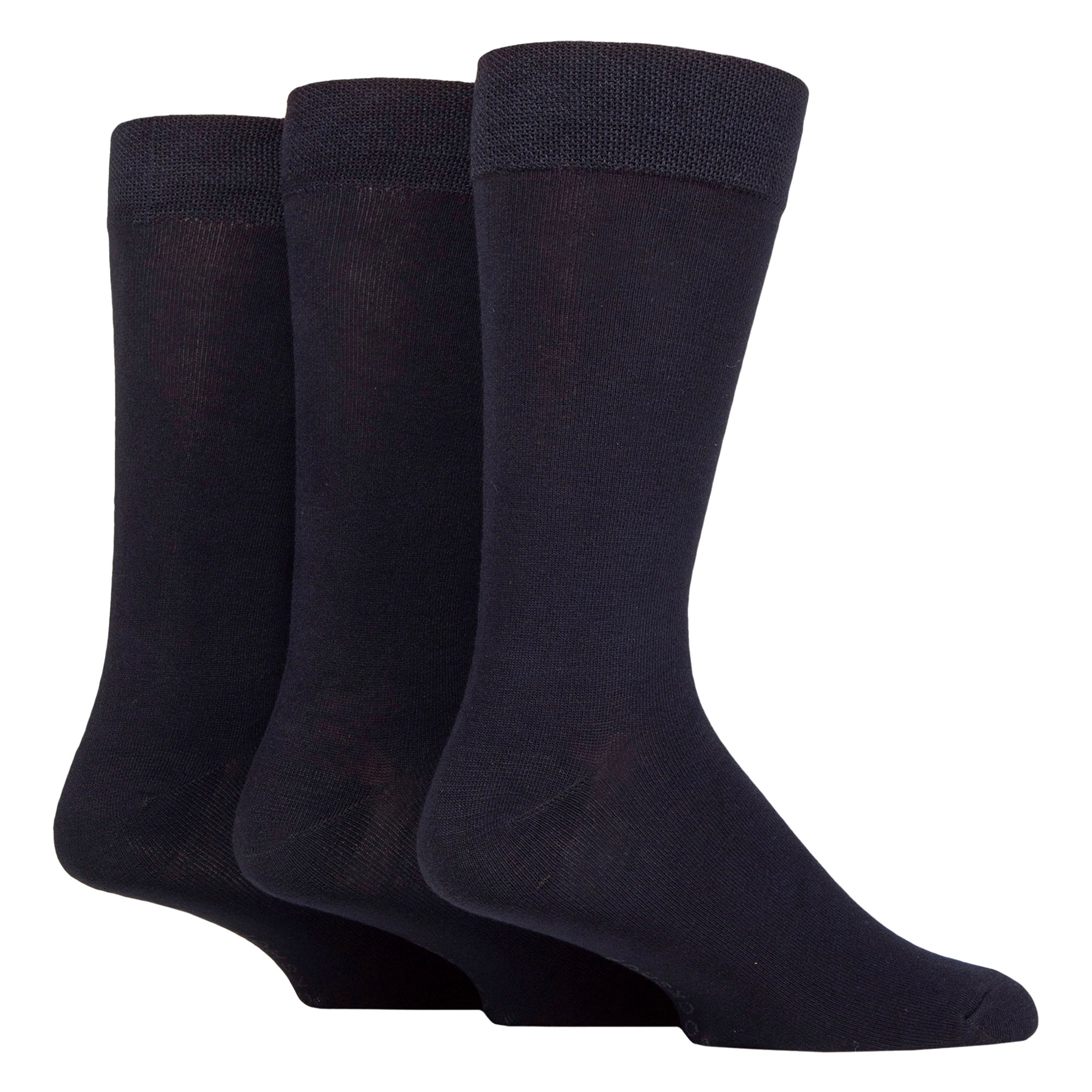 SOCKSHOP 3 Pack Mens Plain and Patterned Bamboo Socks
