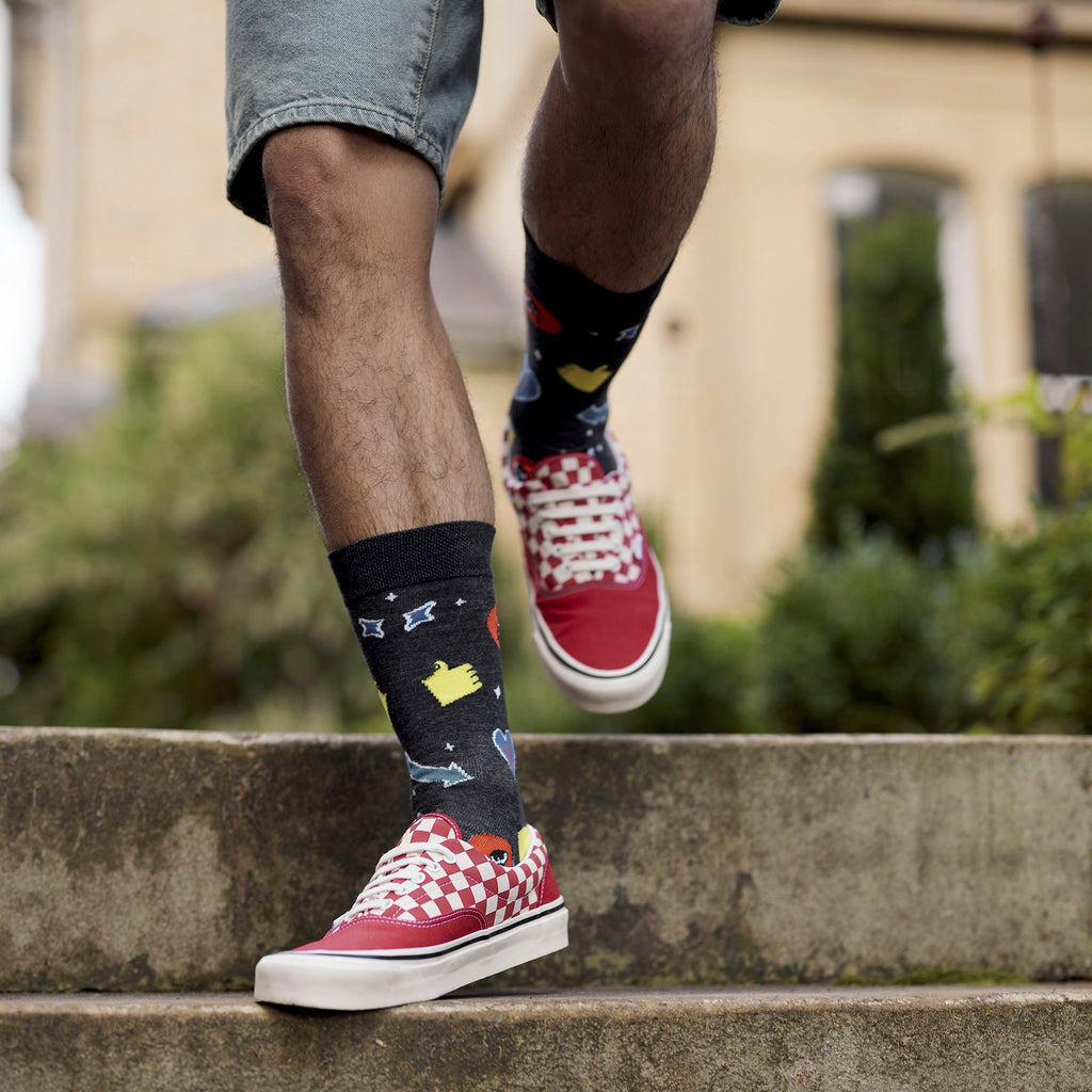 SOCKSHOP 3 Pack Mens Plain and Patterned Bamboo Socks