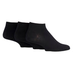 SOCKSHOP 3 Pack Mens Plain Bamboo Trainer Liner Socks