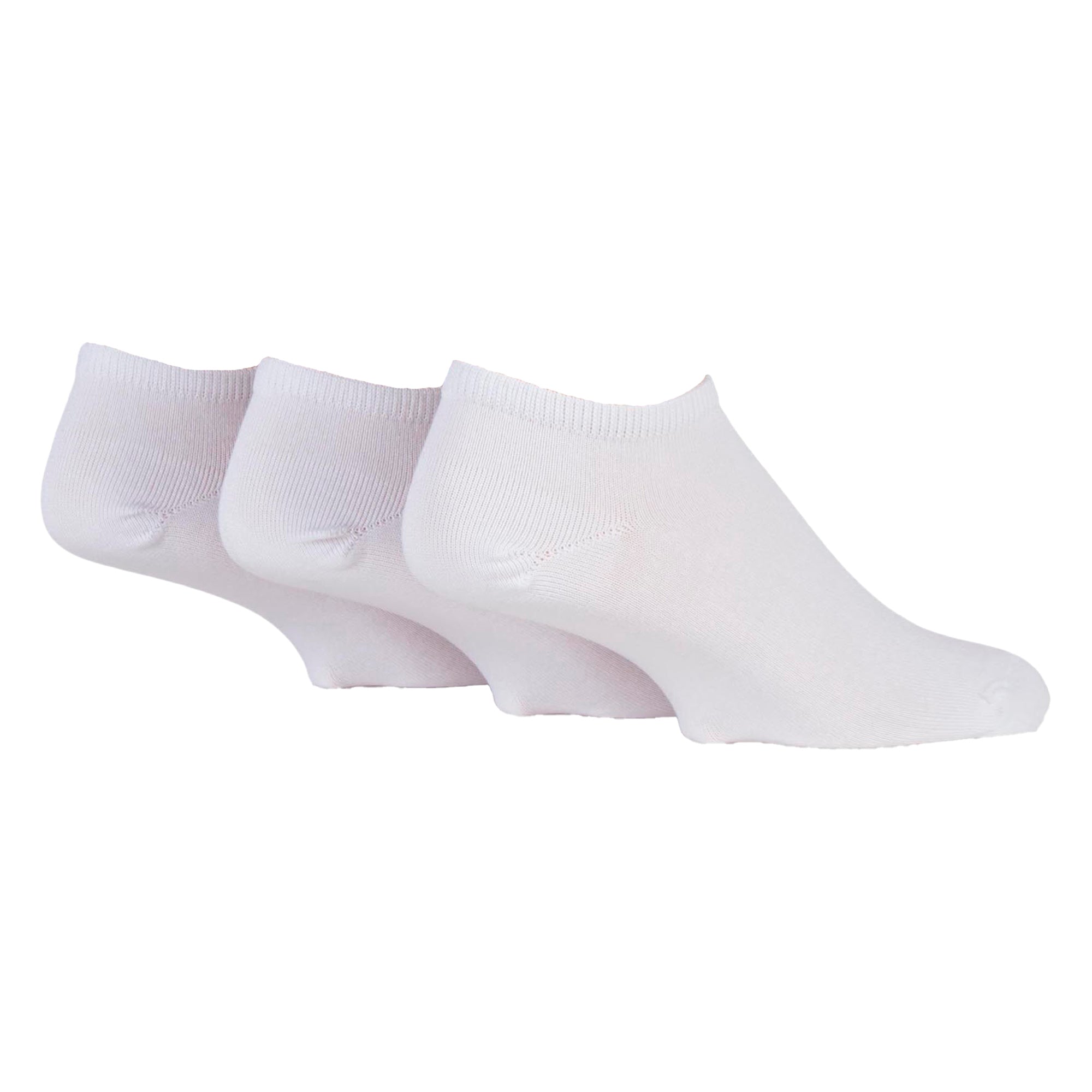 SOCKSHOP 3 Pack Mens Plain Bamboo Trainer Liner Socks