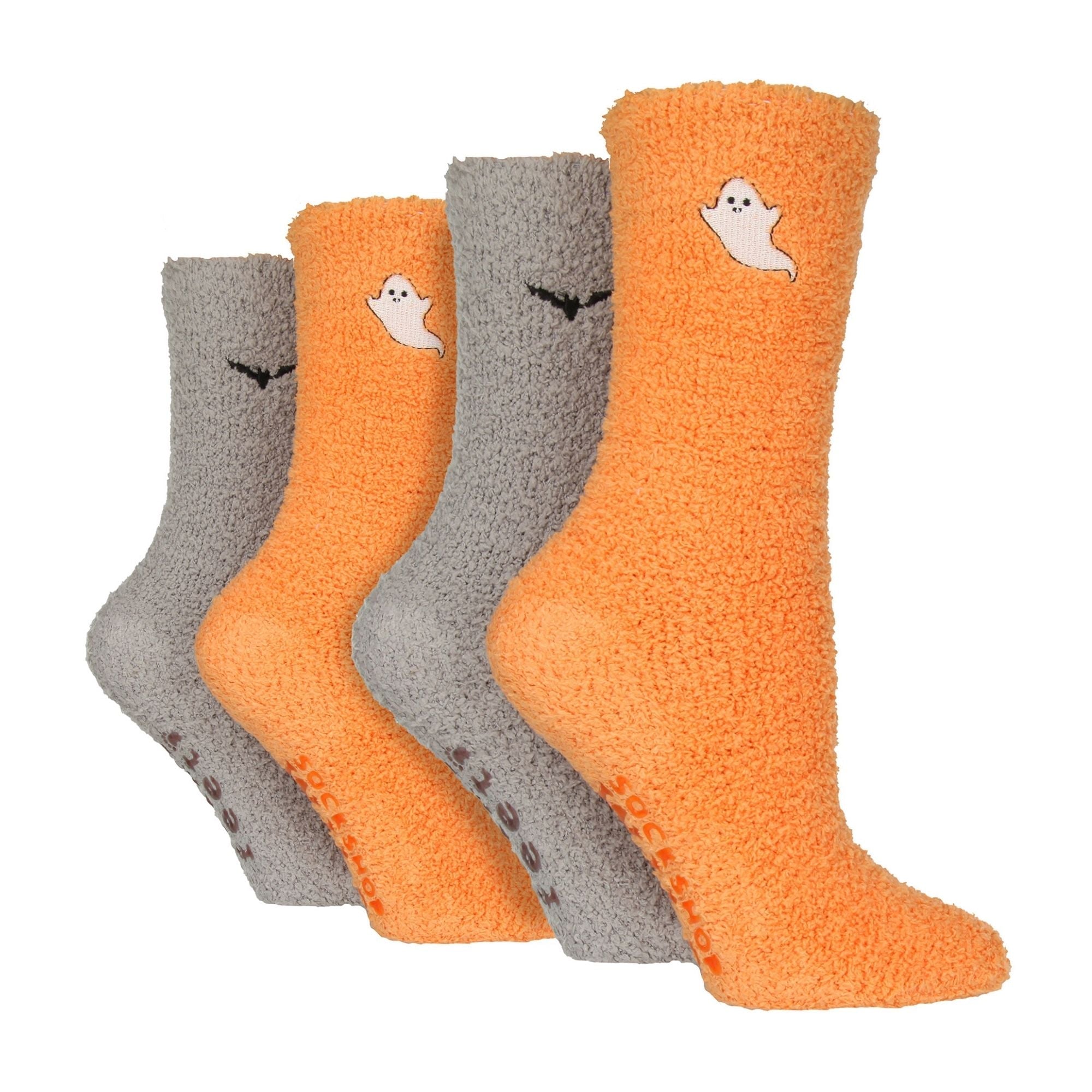 Wildfeet 4 Pack Womens Fleece Thermal Slipper Lounge Bed Socks