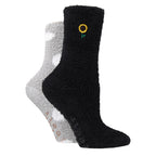 Wildfeet 4 Pack Womens Fleece Thermal Slipper Lounge Bed Socks
