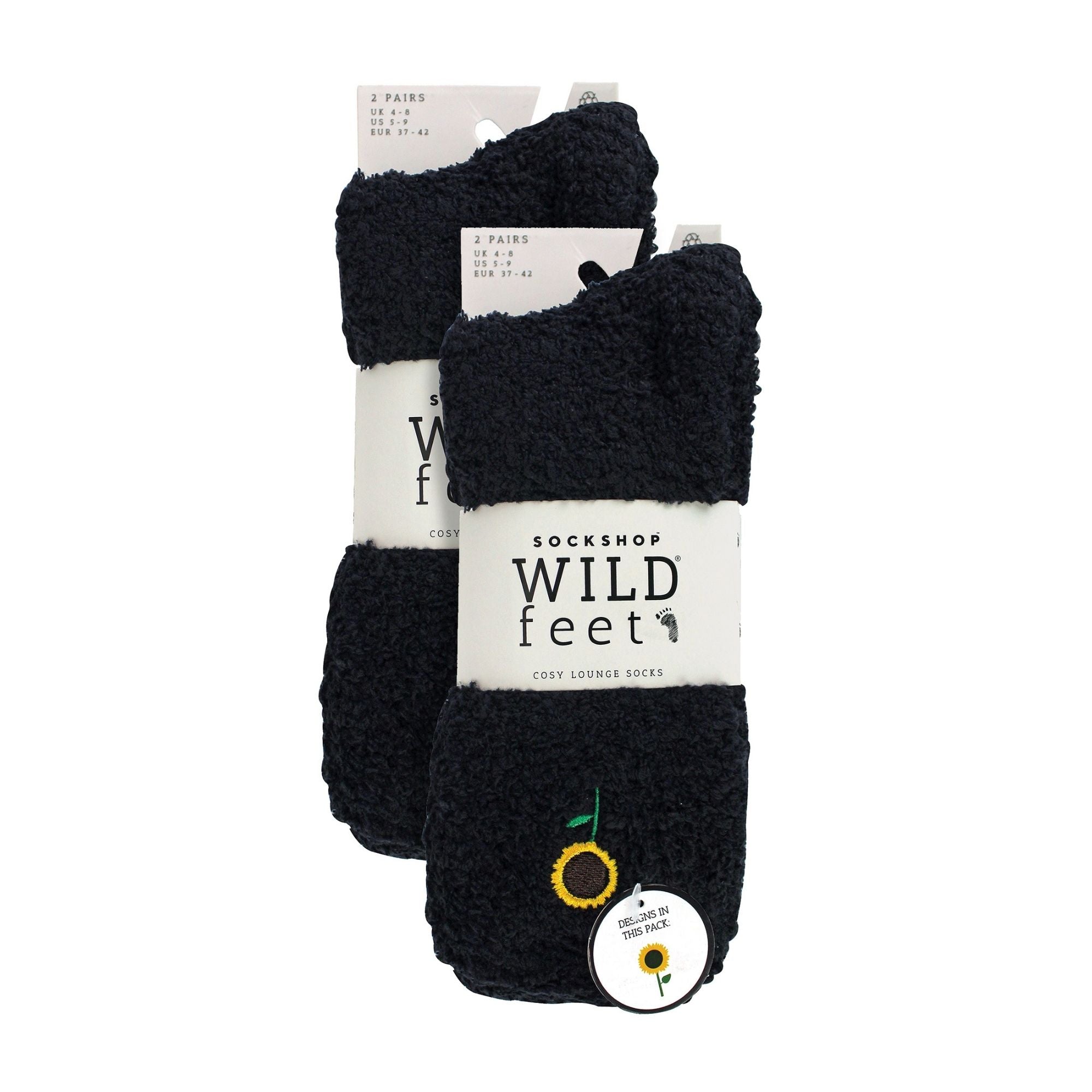 Wildfeet 4 Pack Womens Fleece Thermal Slipper Lounge Bed Socks