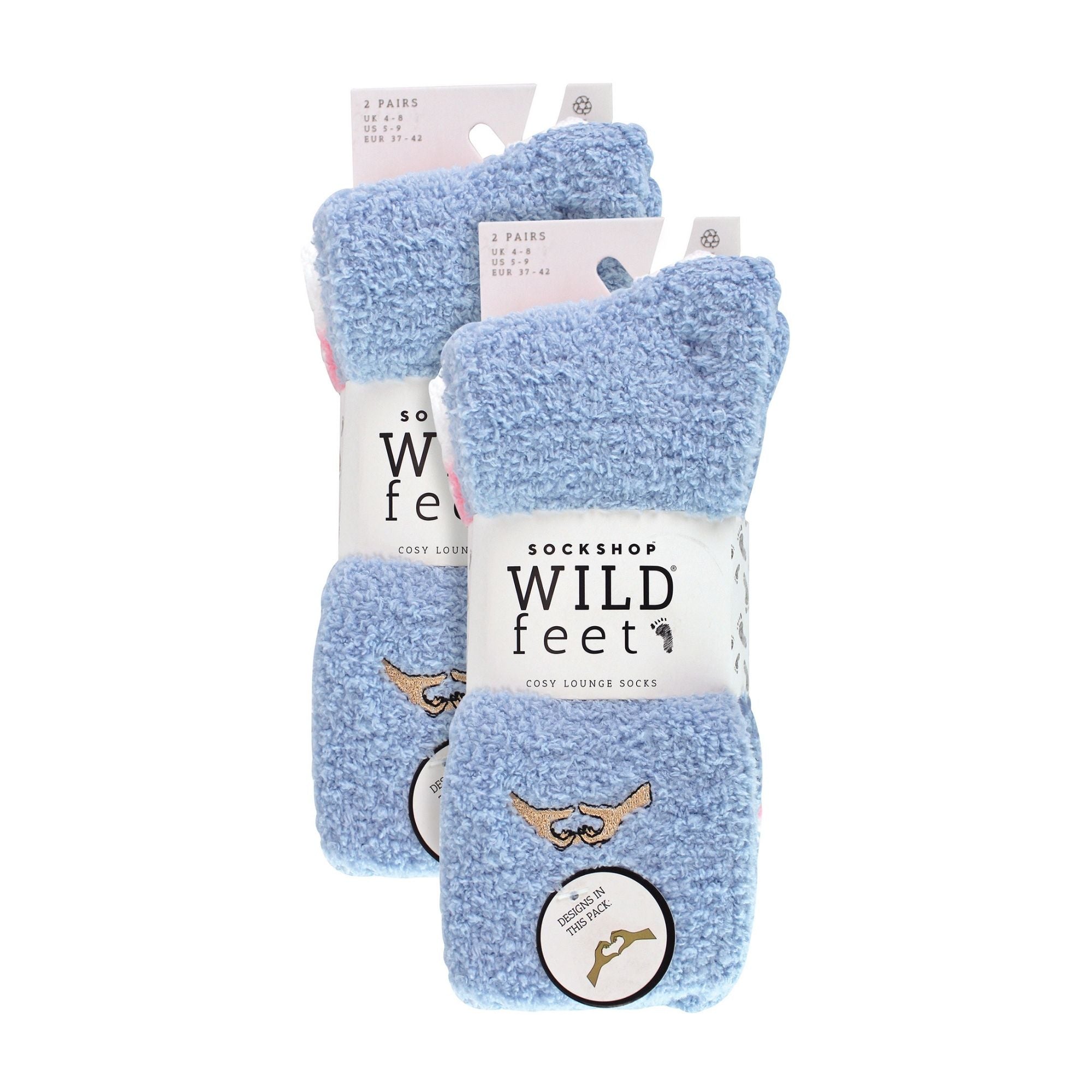 Wildfeet 4 Pack Womens Fleece Thermal Slipper Lounge Bed Socks