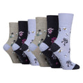 Gentle Grip 6 Pairs Womens RHS Non Elastic Soft Top Diabetic Socks