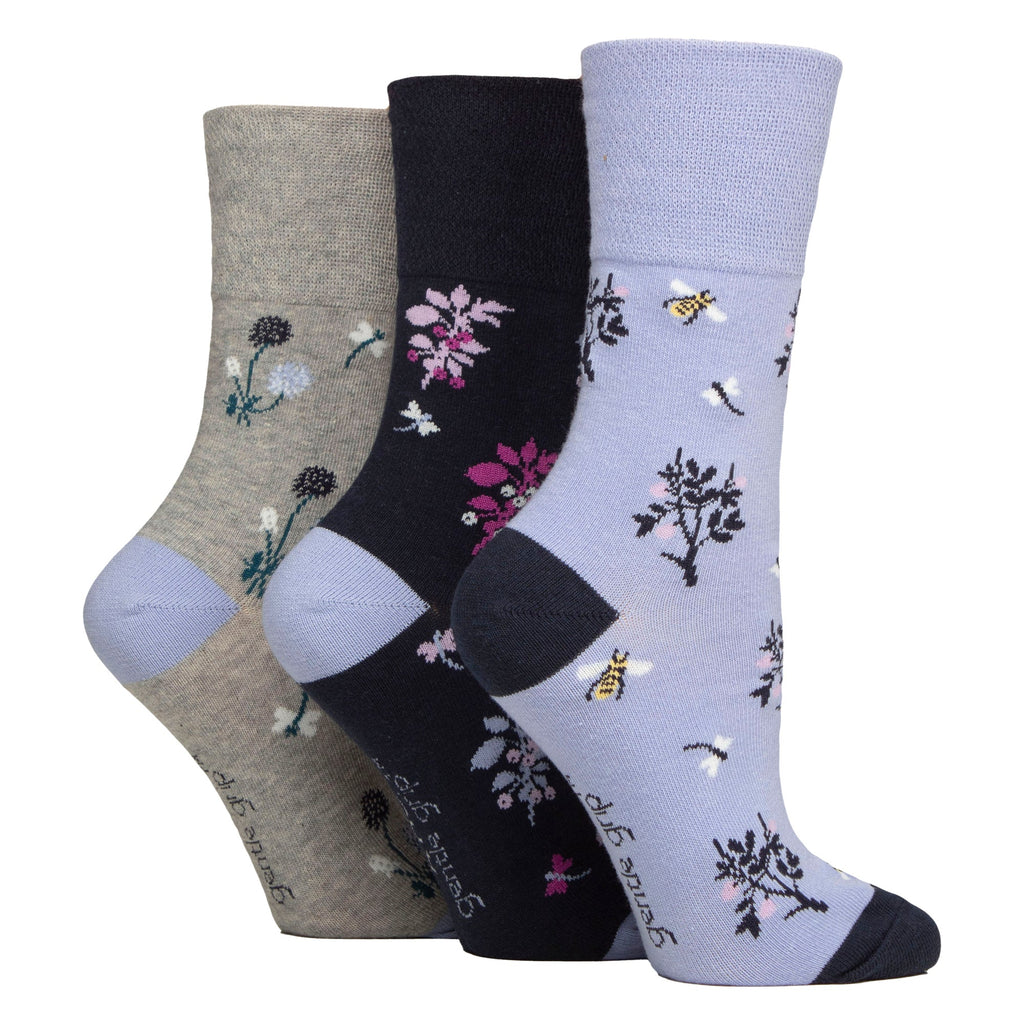 Gentle Grip 6 Pairs Womens RHS Non Elastic Soft Top Diabetic Socks
