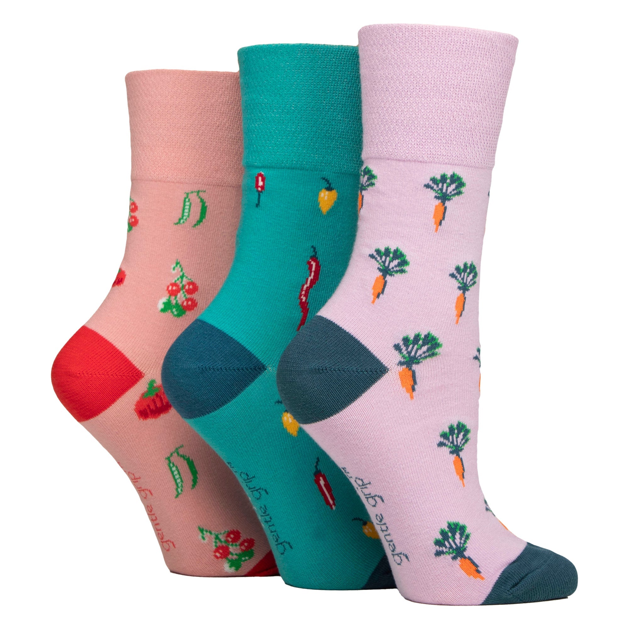 Gentle Grip 6 Pairs Womens RHS Non Elastic Soft Top Diabetic Socks