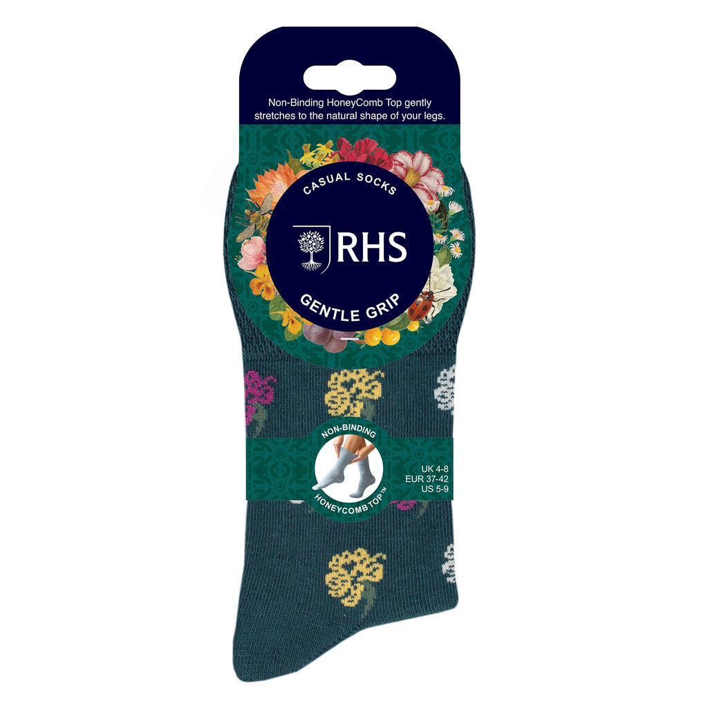 Gentle Grip 6 Pairs Womens RHS Non Elastic Soft Top Diabetic Socks
