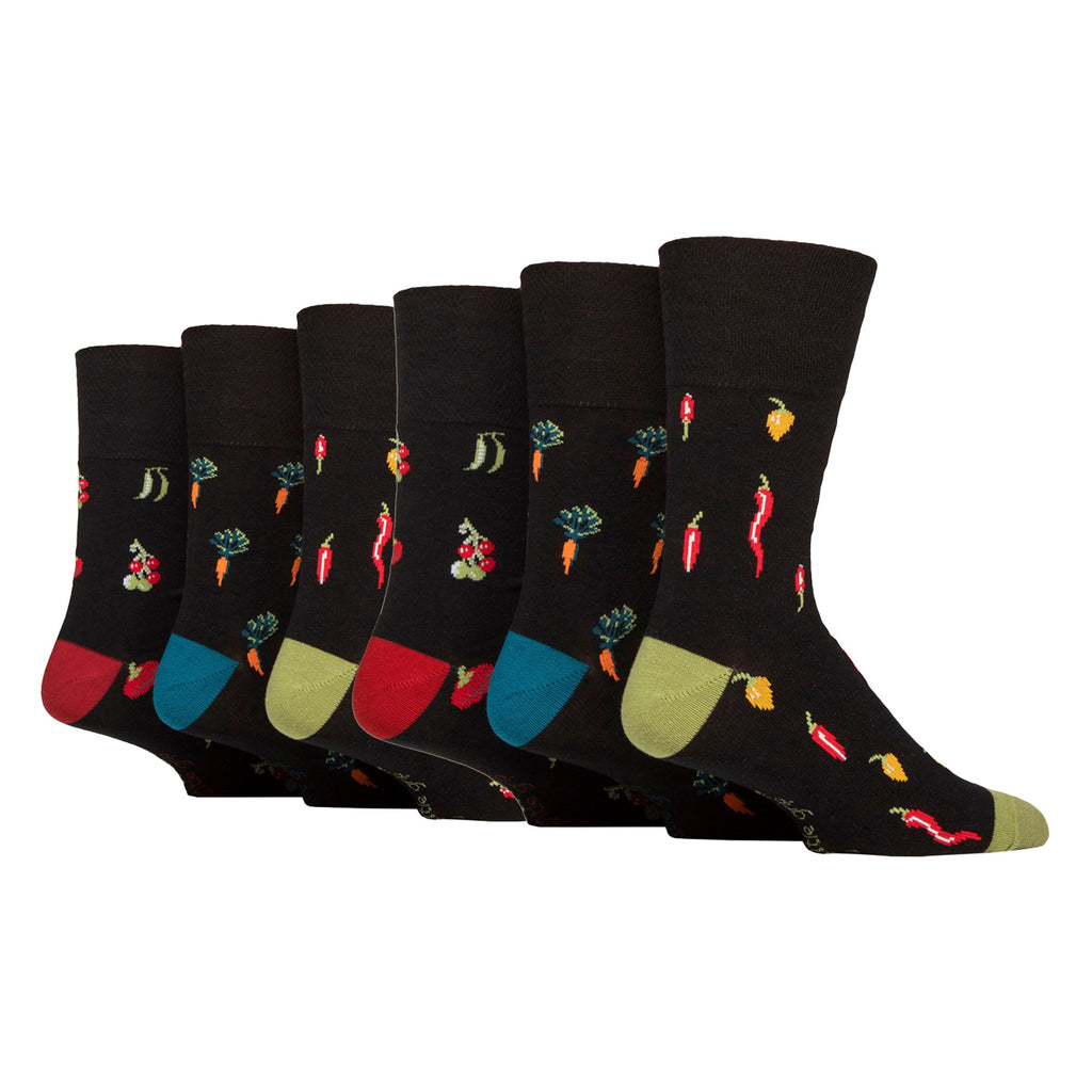 Gentle Grip 6 Pairs RHS Soft Top Non Elastic Diabetic Socks For Men
