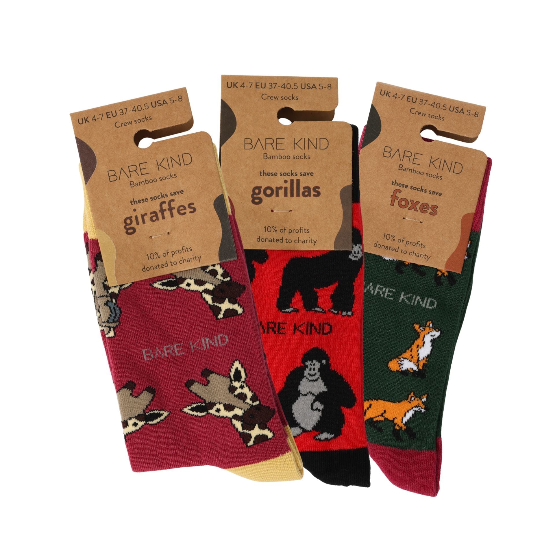 Bare Kind Red Lover 3 Bamboo Sock Set