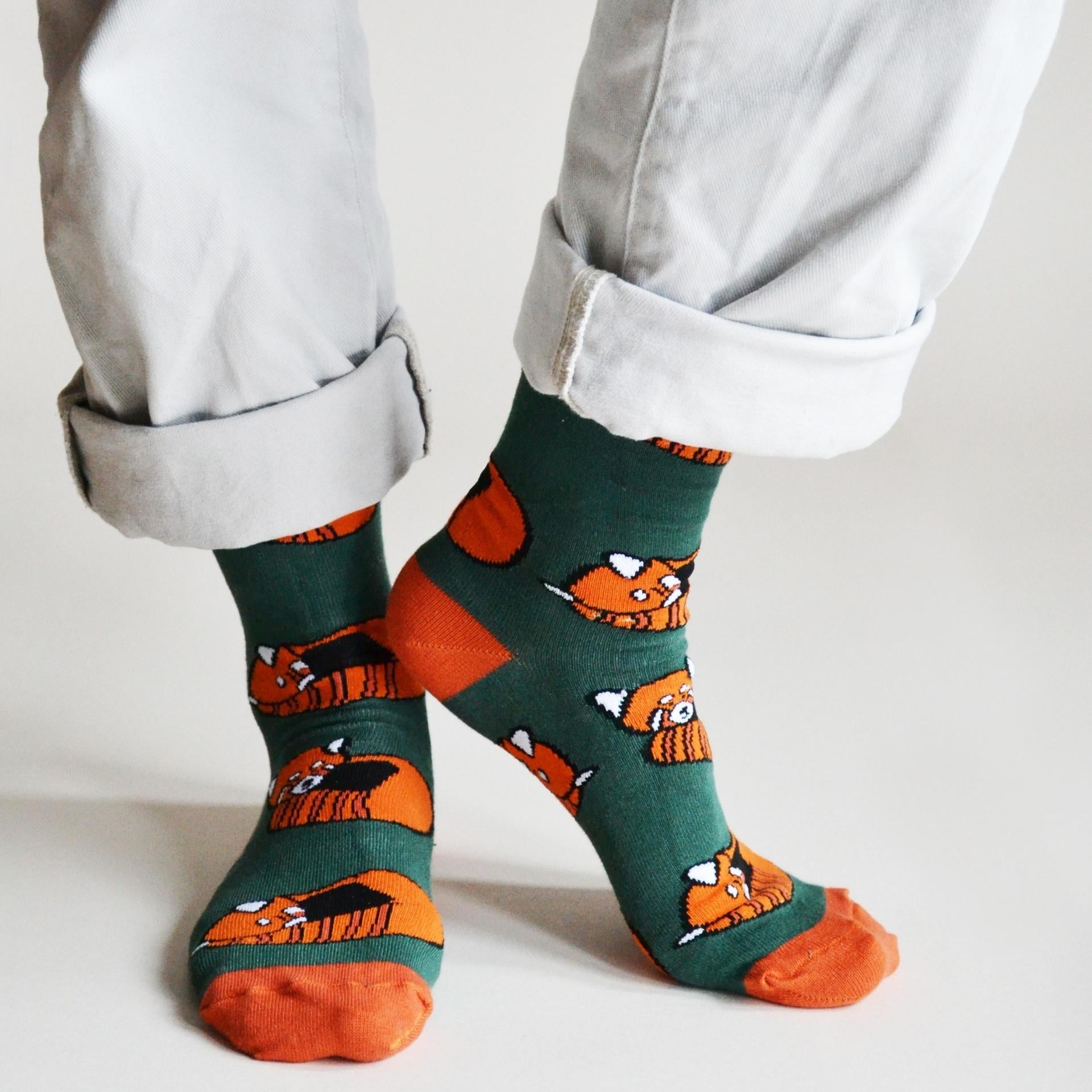 Bare Kind Save the Red Pandas Bamboo Socks